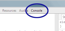 Chrome screenshot of the Console tab