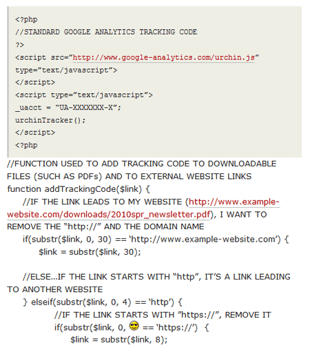WordPress screenshot showing problems with code