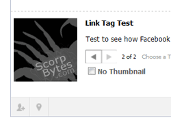 Facebook screenshot showing custom thumbnails