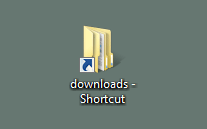 Screenshot of the folder shortcut