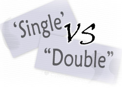 Graphic which says 'Single' vs "Double"