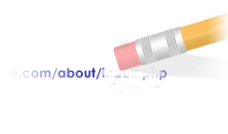 Graphical representation of the default page name being erased