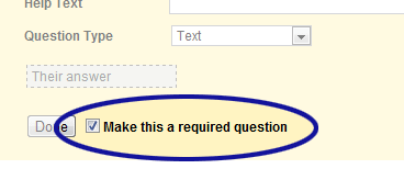 Screenshot showing how to make a question required for Google Forms