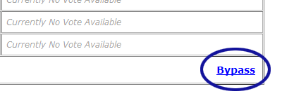 Screenshot showing the bypass option