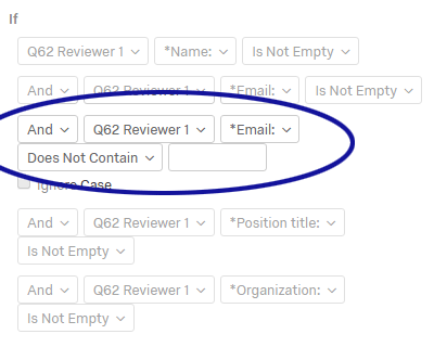 Qualtrics screenshot showing how to prevent emails with spaces from being accepted